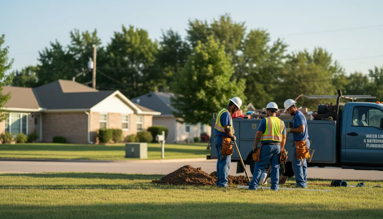 Residential water line and bathroom plumbing service in Roundup, MT